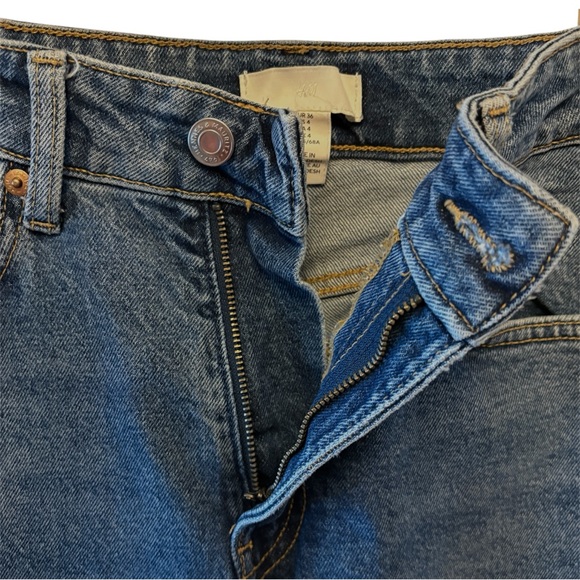 H&M High Rise Wide Leg Medium Wash 5 Pocket Blue Jeans, Womens size 4, 26x25 - Picture 6 of 10